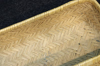 優しい風合いの網代編み中型蓋付き行李(こうり) DC8419