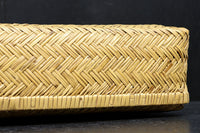 優しい風合いの網代編み中型蓋付き行李(こうり) DC8419