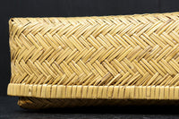 優しい風合いの網代編み中型蓋付き行李(こうり) DC8419