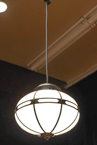 シンプル透かし様帯模様で風情ある雪洞型の電笠 DC8439