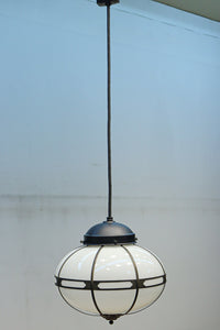 シンプル透かし様帯模様で風情ある雪洞型の電笠 DC8439