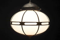 シンプル透かし様帯模様で風情ある雪洞型の電笠 DC8439