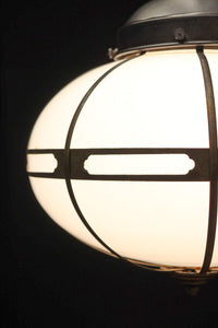 シンプル透かし様帯模様で風情ある雪洞型の電笠 DC8439