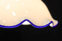 ブルーの縁取りをしたフリルが可愛い深型の電笠 D8443