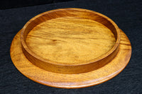 杢目の綺麗な高台付きの大きな丸盆 DC8462