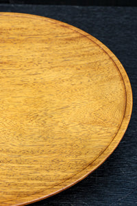 杢目の綺麗な高台付きの大きな丸盆 DC8462