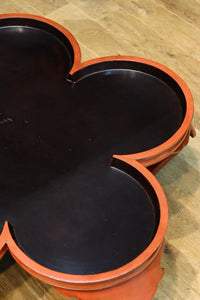 珍品!! 漆の味わいが素敵な花型の大きなお膳 DC8481