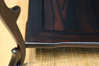 縞黒檀で上品な面持ちの猫脚花台 DC8492