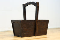 特大サイズ!! 可愛らしい持ち手の使い馴染んだ味わいのある炭入れ DC8495