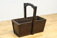 特大サイズ!! 可愛らしい持ち手の使い馴染んだ味わいのある炭入れ DC8495