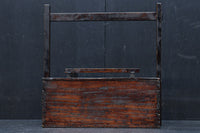 深みを増した古色の木製の岡持ち(蓋付き) DC8498