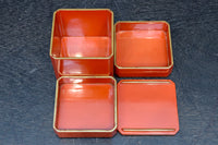 小型サイズ!! 朱漆で整えた重箱セット(慳貪戸の共箱付き) DC8521