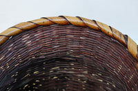 編み目模様が美しい両持ち手付の大きな花カゴ DC8522