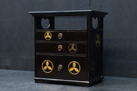 艶やかな黒漆が美しい蒔絵櫛箪笥 DC8527