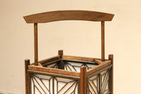 大きな麻の葉組子が浮かぶ可憐な佇まいのワーロン入り行灯 DC8529ab 在庫(a:1 b:0)台