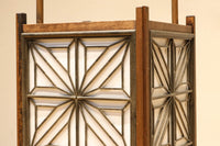 大きな麻の葉組子が浮かぶ可憐な佇まいのワーロン入り行灯 DC8529ab 在庫(a:1 b:0)台