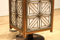 大きな麻の葉組子が浮かぶ可憐な佇まいのワーロン入り行灯 DC8529ab 在庫(a:1 b:0)台