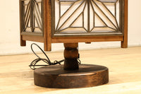 大きな麻の葉組子が浮かぶ可憐な佇まいのワーロン入り行灯 DC8529ab 在庫(a:1 b:0)台