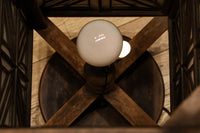 大きな麻の葉組子が浮かぶ可憐な佇まいのワーロン入り行灯 DC8529ab 在庫(a:1 b:0)台