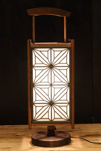 大きな麻の葉組子が浮かぶ可憐な佇まいのワーロン入り行灯 DC8529ab 在庫(a:1 b:0)台