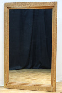 大型サイズ!! 木地色の木枠で温かみのある立て掛け鏡 DC8535