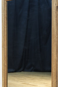 大型サイズ!! 木地色の木枠で温かみのある立て掛け鏡 DC8535