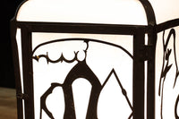 趣きある「火の用心」文字が浮かぶ鉄行灯(あんどん) DC8551