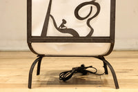 趣きある「火の用心」文字が浮かぶ鉄行灯(あんどん) DC8551