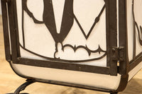 趣きある「火の用心」文字が浮かぶ鉄行灯(あんどん) DC8551