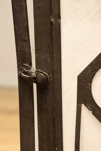 趣きある「火の用心」文字が浮かぶ鉄行灯(あんどん) DC8551