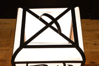 趣きある「火の用心」文字が浮かぶ鉄行灯(あんどん) DC8551