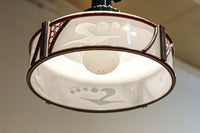 朱のセル装飾が雅な透かし模様入り電笠 DC8572