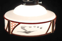 朱のセル装飾が雅な透かし模様入り電笠 DC8572