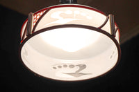 朱のセル装飾が雅な透かし模様入り電笠 DC8572