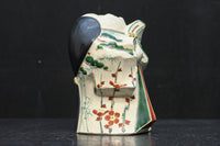 ふくよかなお顔立ちの縁起の良いお多福の置物(木箱付き) DC8602