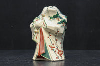 ふくよかなお顔立ちの縁起の良いお多福の置物(木箱付き) DC8602