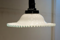 水色の縁周りが可愛らしい細やかなフリルの電笠 DC8613