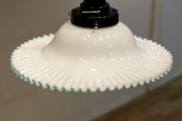 水色の縁周りが可愛らしい細やかなフリルの電笠 DC8613