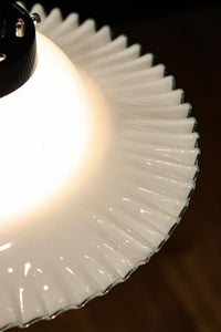 水色の縁周りが可愛らしい細やかなフリルの電笠 DC8613