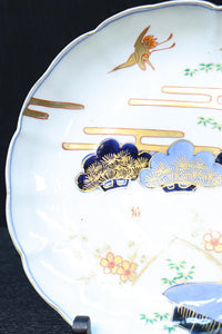 縁起の良い絵柄で彩り鮮やかな大皿 DC8639 在庫15枚