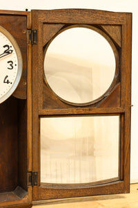 愛知時計電機製 文字やガラス装飾に手作り感のある壁掛け時計 DC8650