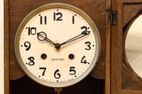 愛知時計電機製 文字やガラス装飾に手作り感のある壁掛け時計 DC8650