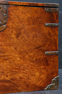 時代の風合いが味わいある色艶の綺麗な酒田硯箱 DC8672