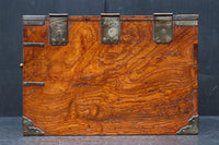 時代の風合いが味わいある色艶の綺麗な酒田硯箱 DC8672