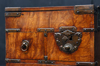 時代の風合いが味わいある色艶の綺麗な酒田硯箱 DC8672