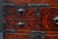 引き出し前面の杢目が美しい風格漂う硯箱 DC8673