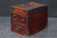 引き出し前面の杢目が美しい風格漂う硯箱 DC8673