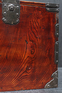 引き出し前面の杢目が美しい風格漂う硯箱 DC8673