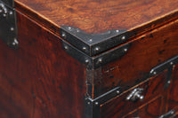 引き出し前面の杢目が美しい風格漂う硯箱 DC8673