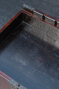 引き出し前面の杢目が美しい風格漂う硯箱 DC8673